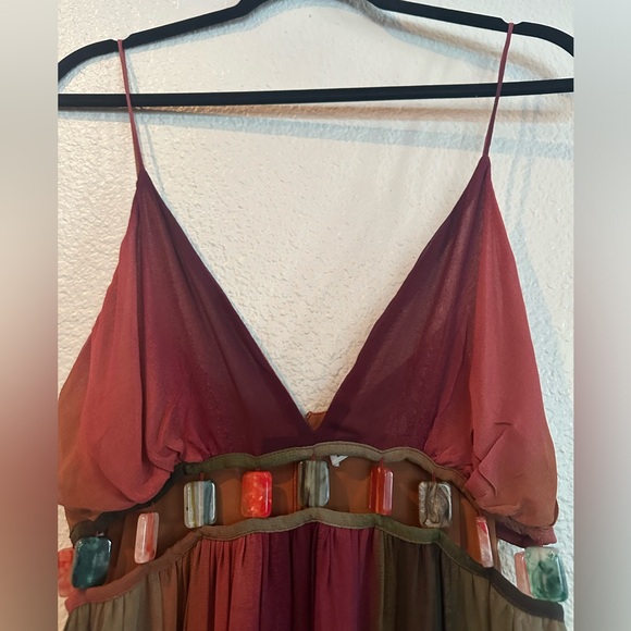 Zara beaded cutout dress NWOT - Picture 4 of 11